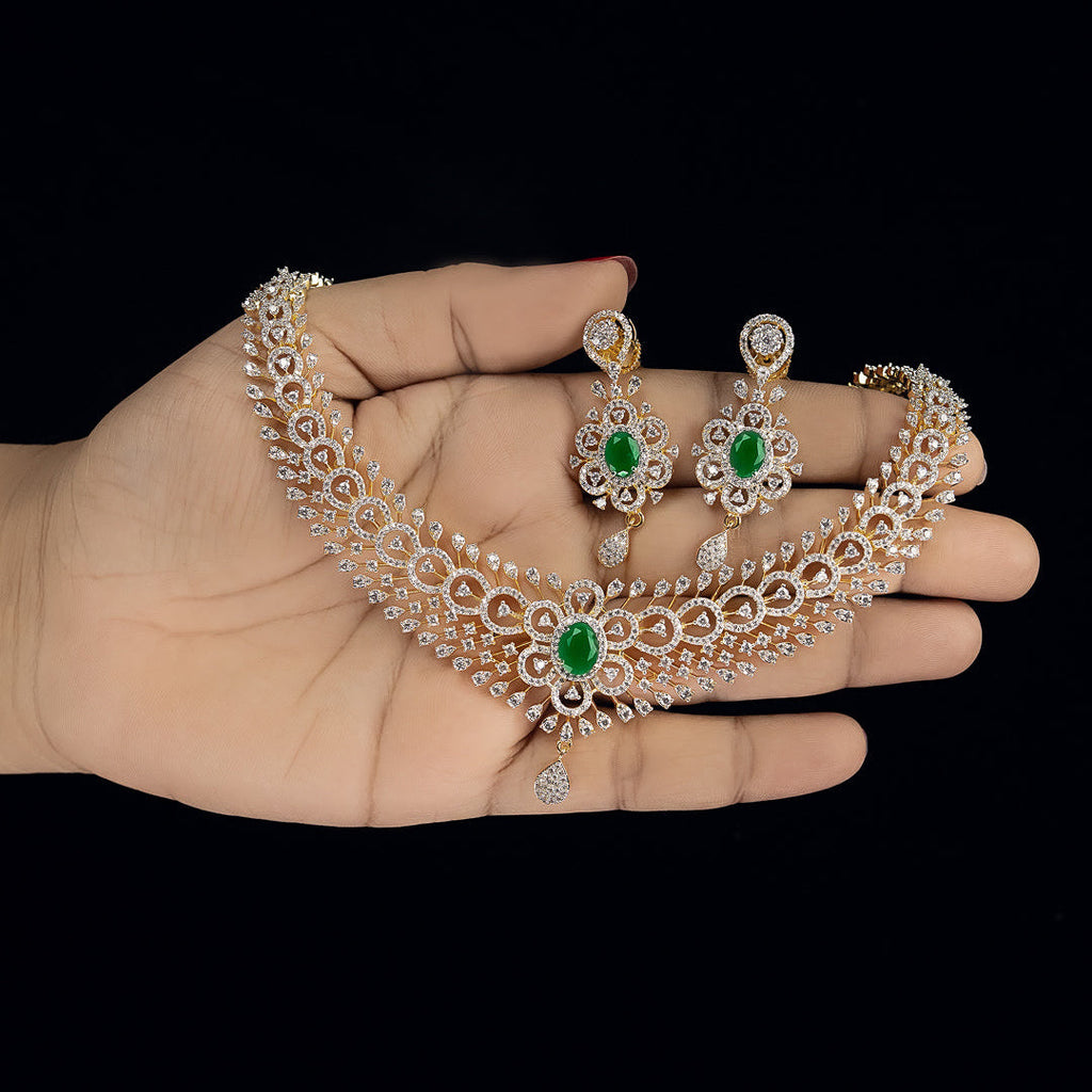 Emerald Royale Diamond Necklace Set – ND0021