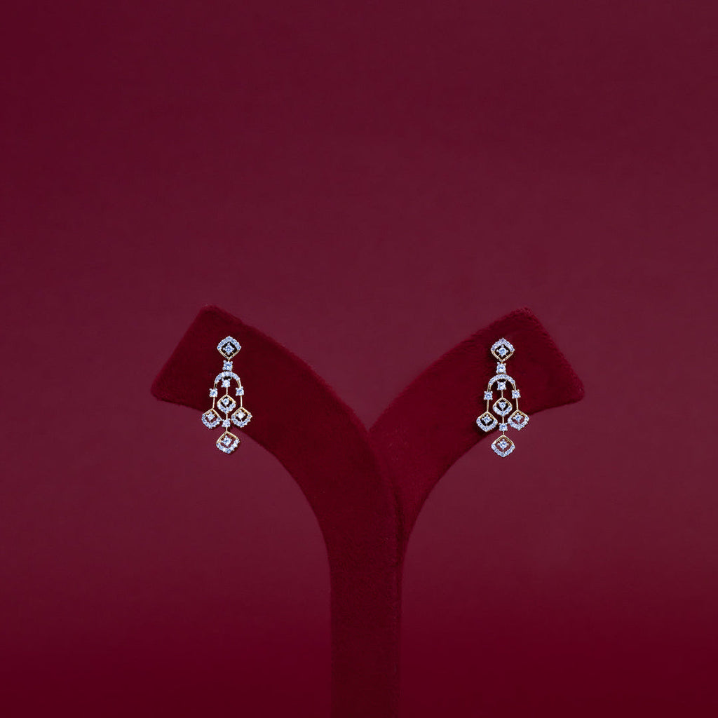 Elegant Cascade Diamond Necklace Set – ND0023