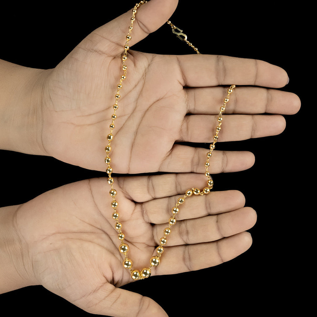 Classic Gold Bead Necklace – ND0025
