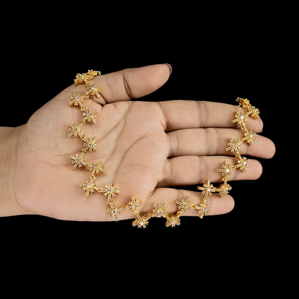 Floral CZ Necklace Set – ND0026