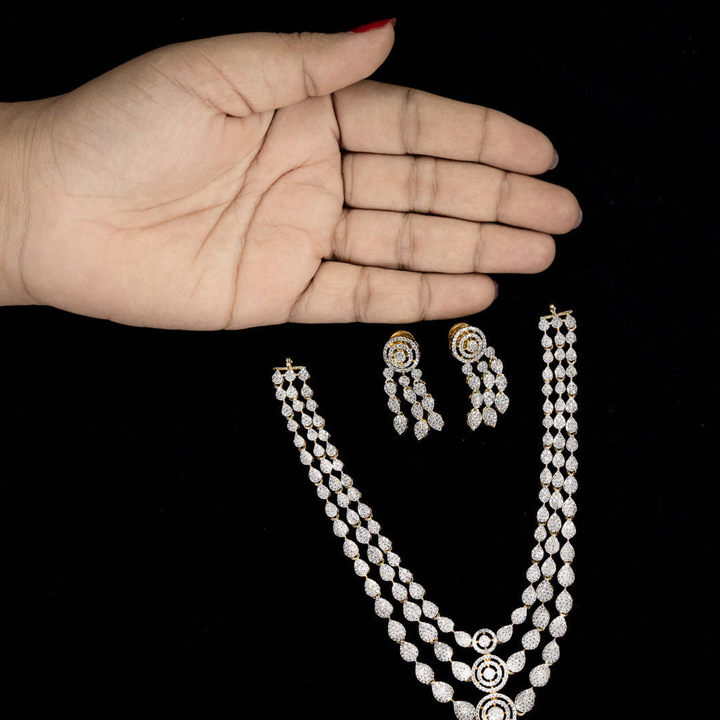Triple-Layer Diamond Necklace Set – ND0004