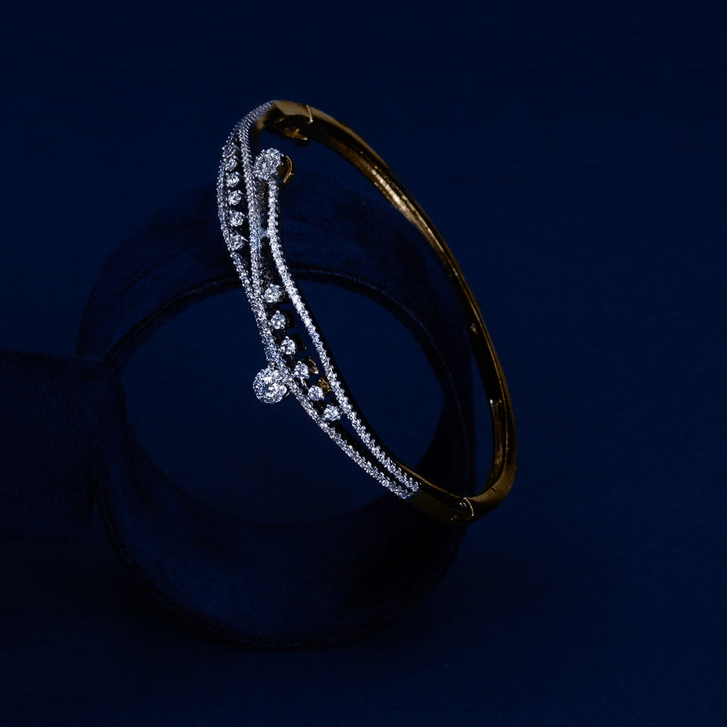 Double Row Diamond Curve Bracelet– BRD0002
