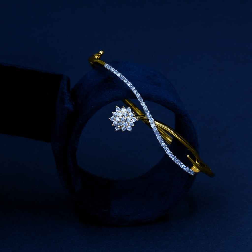 Diamond Wave Floral Bracelet – BRD0009