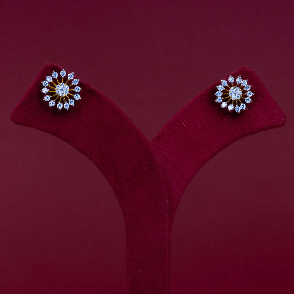 ERD0031 - Floral Halo Diamond Stud Earrings