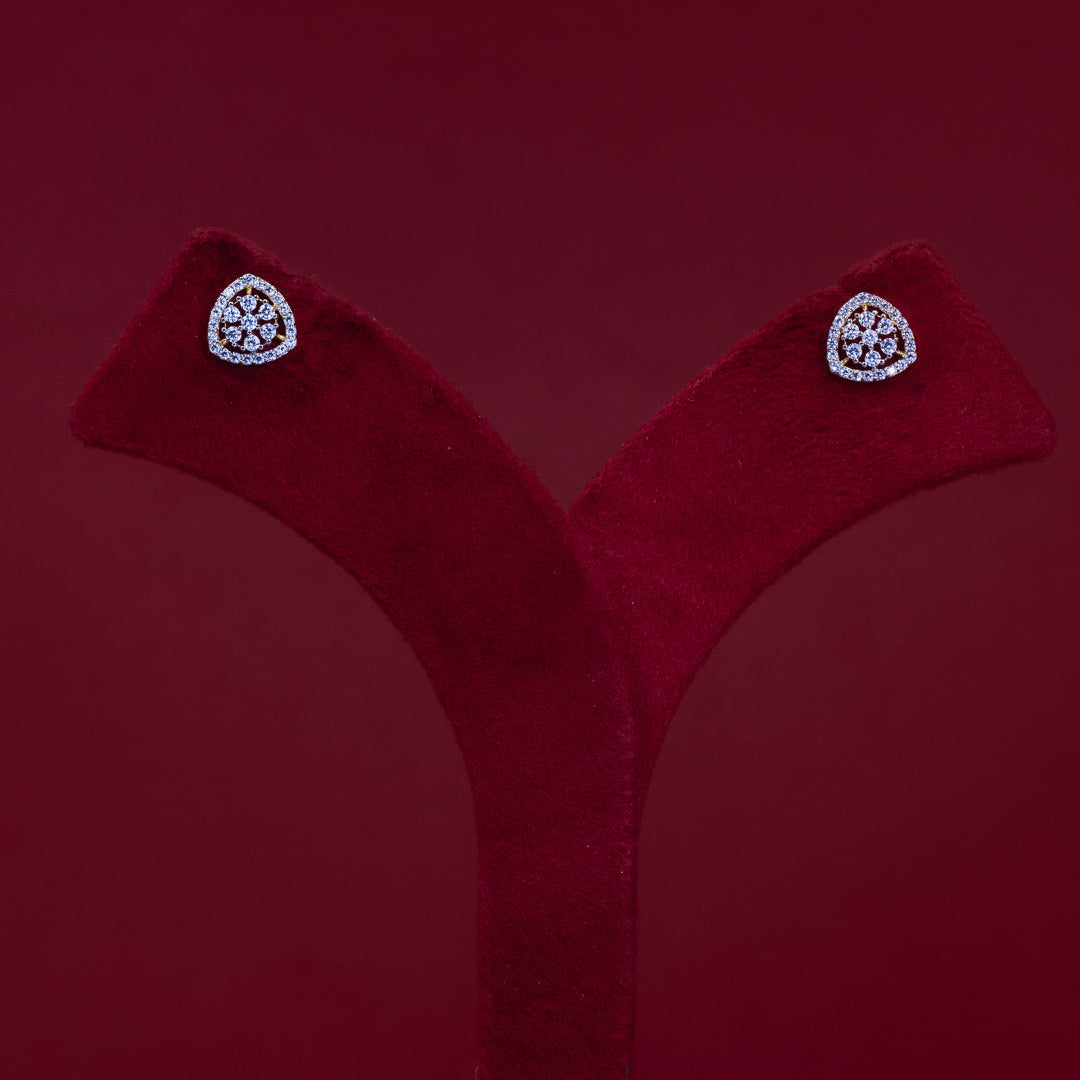 ERD0034 - Heart Halo Diamond Stud Earrings