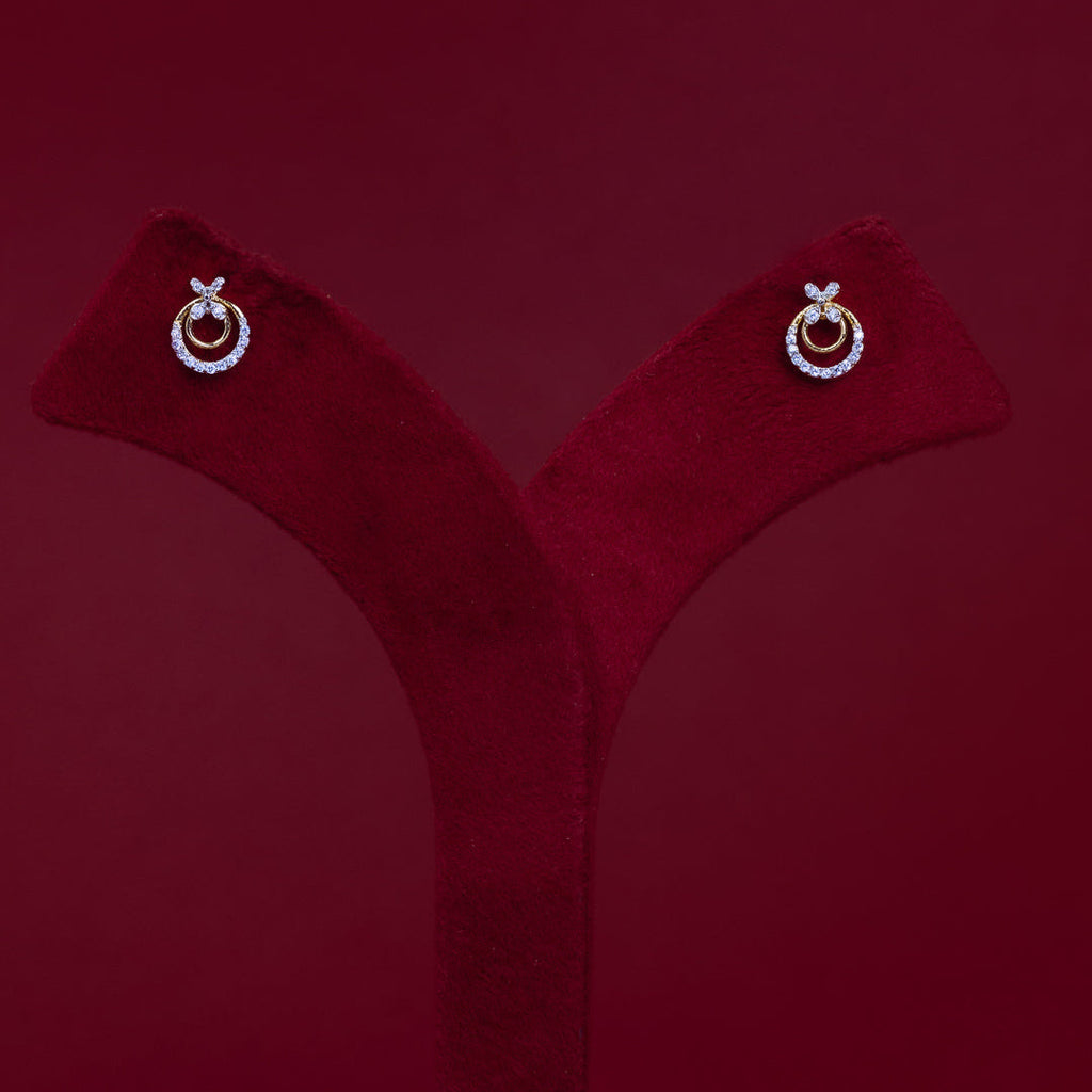 ERD0035 - Dual Circle Diamond Stud Earrings