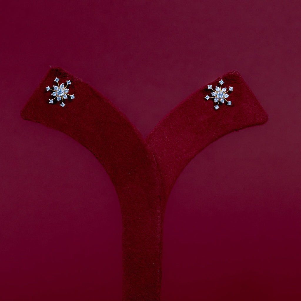 ERD0003 - Snowflake Diamond Stud Earrings