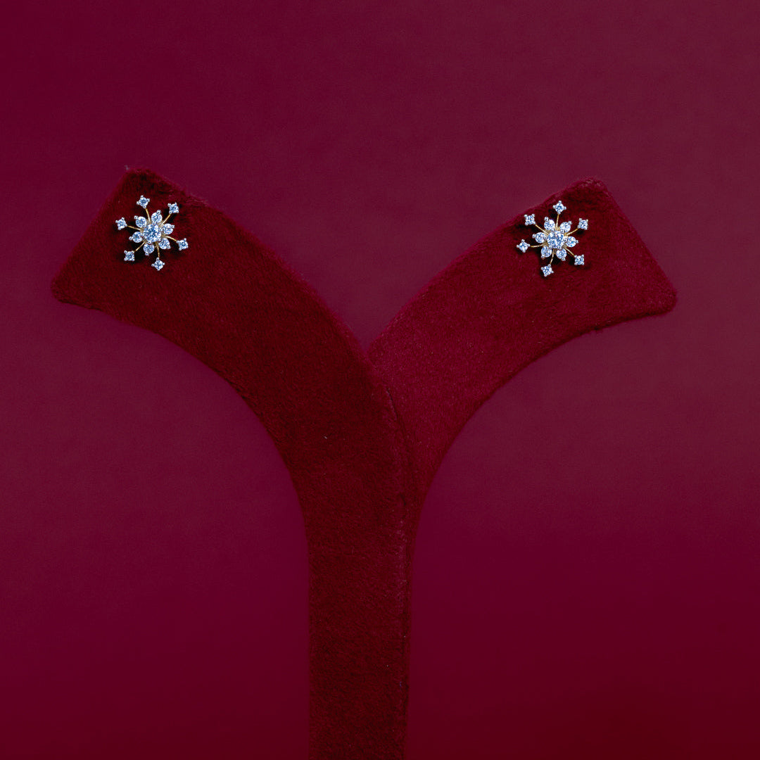 ERD0003 - Snowflake Diamond Stud Earrings