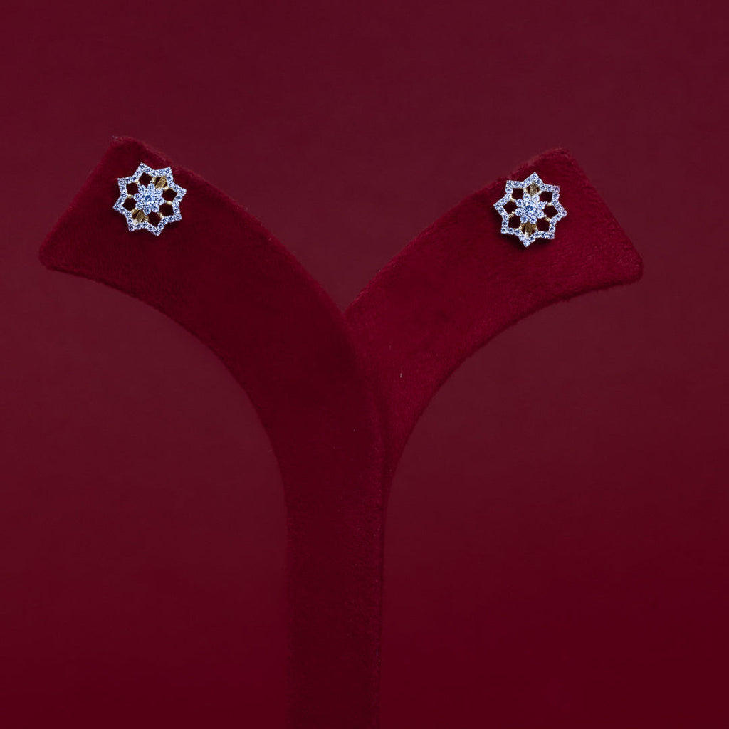 Star Floral Diamond Stud Earrings – ERD0046