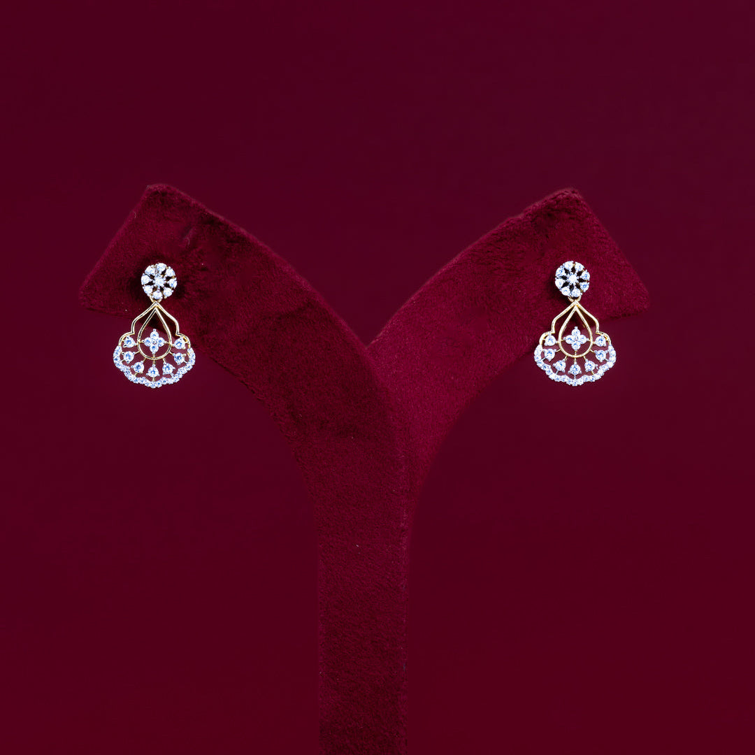 ERD0007- Elegant Diamond Drop Earrings
