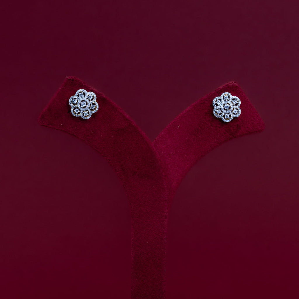 ERD0008 - Floral Diamond Stud Earrings