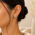 ERD0033 - Classic Diamond Halo Stud Earrings