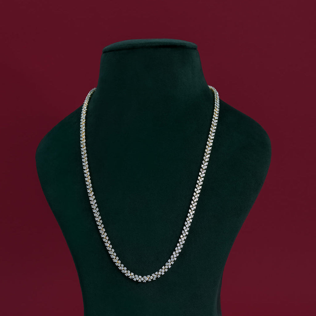 HD0002 - Classic Diamond Cut Necklace & Drop Earrings Set