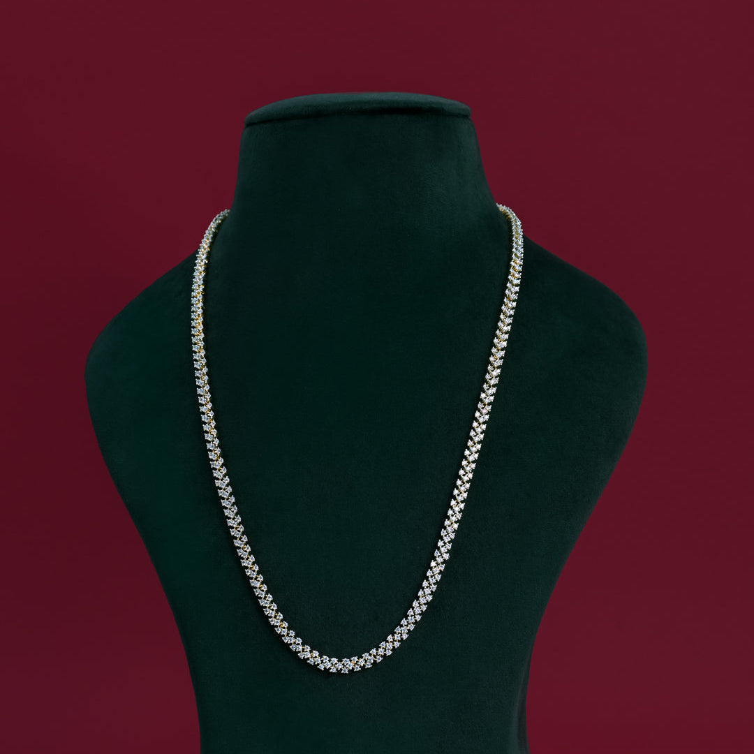 HD0002 - Classic Diamond Cut Necklace & Drop Earrings Set