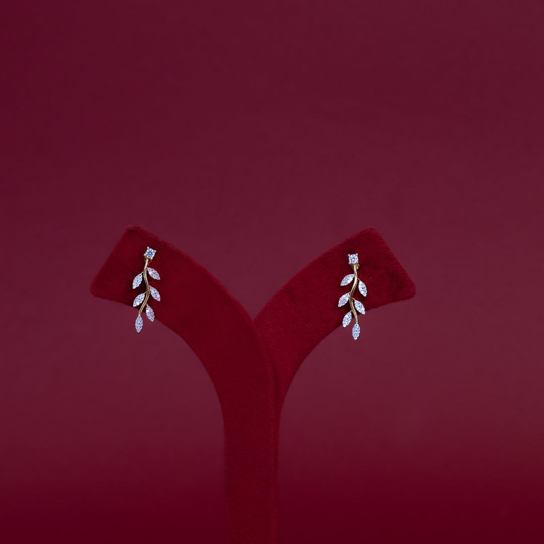 Delicate Leaf Vine Diamond Necklace Set – ND0024